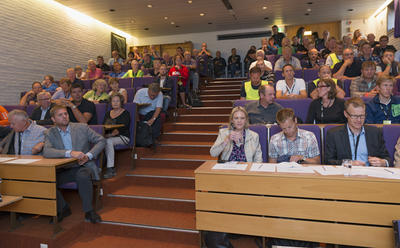Fra seminaret Gull og grønne skoger i auditoriet under Jakt- og Fiskedagene 2014. Foto/Photo