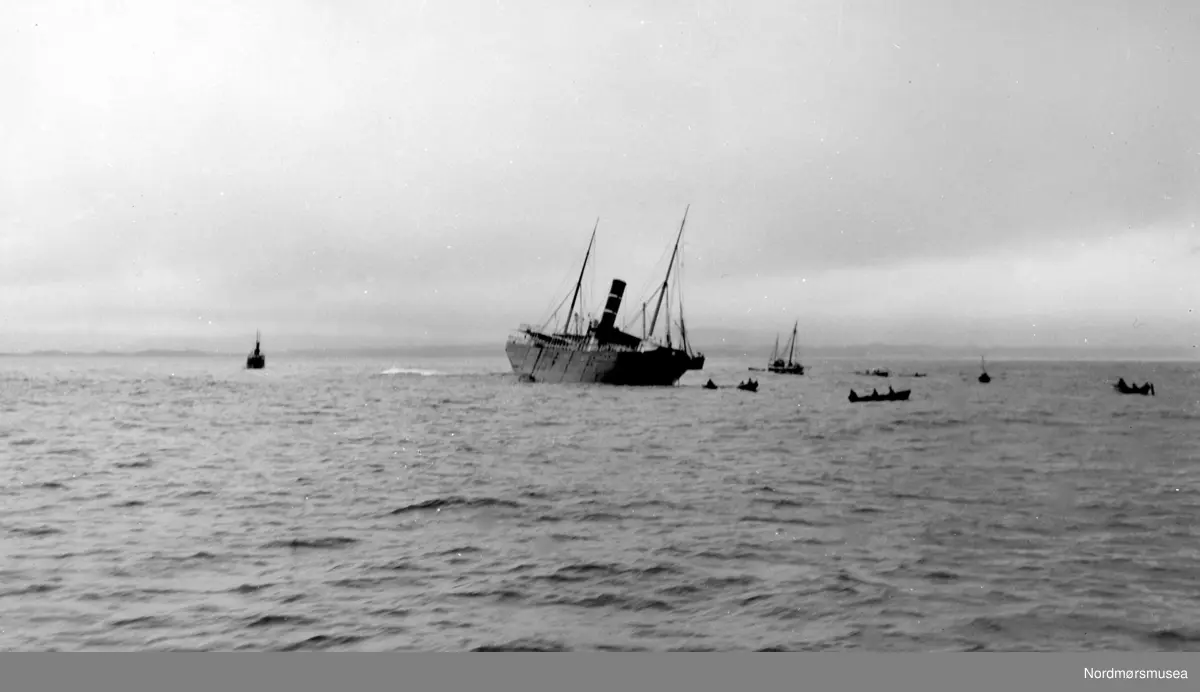 Et bilde fra forliset til 