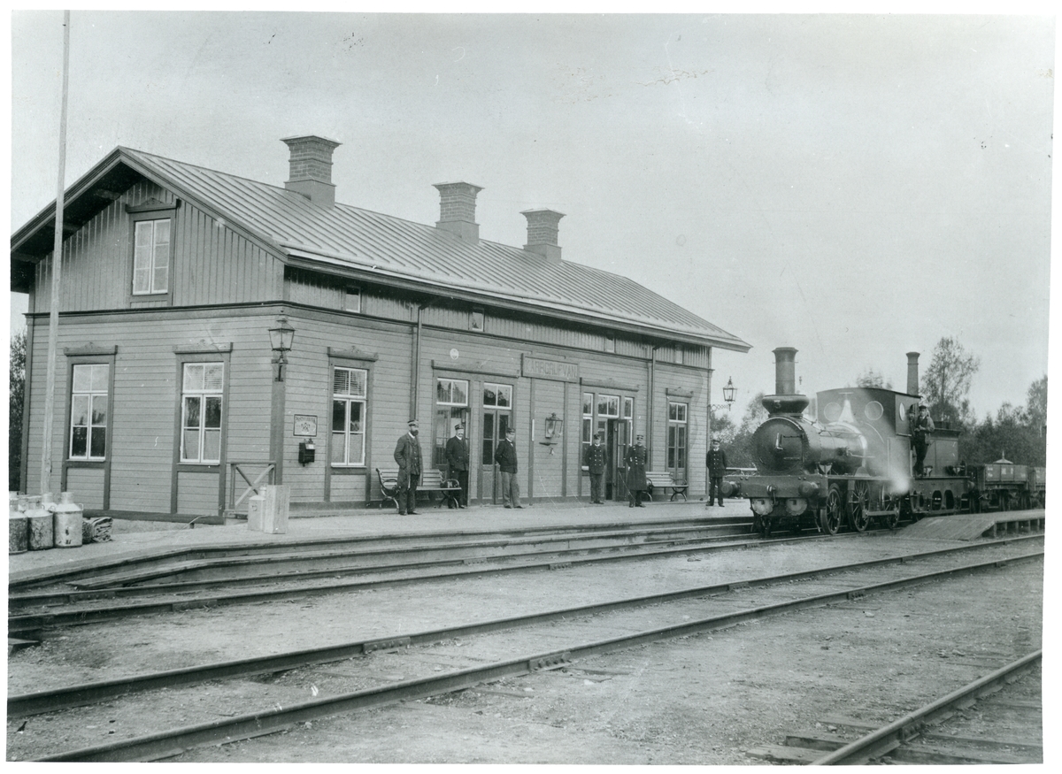 Norberg sn, Norberg, Kärrgruvan. Kärrgruvans station omkring 1900 ...