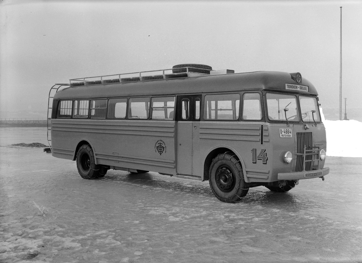 Scania-Vabis buss fra A/S Trondhjem - Orkladal Billag - Sverresborg ...
